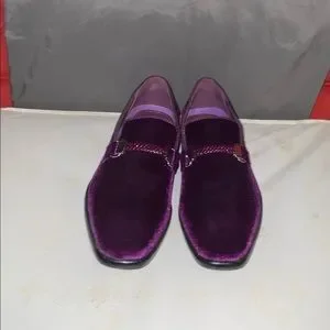Shoes | Im Selling Purple Velvet Loafers Only Worn Once To  display picture 3
